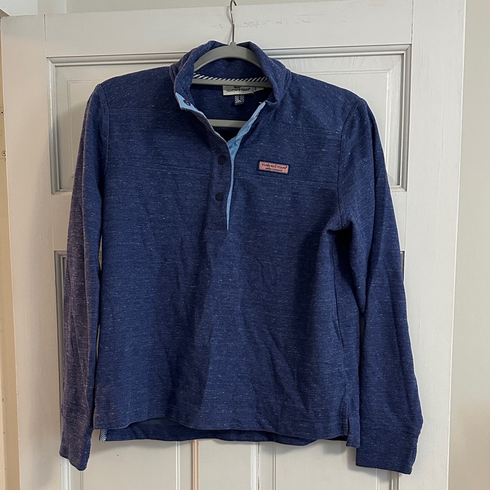 Vineyard Vines women’s small blue pullover quarter snap
